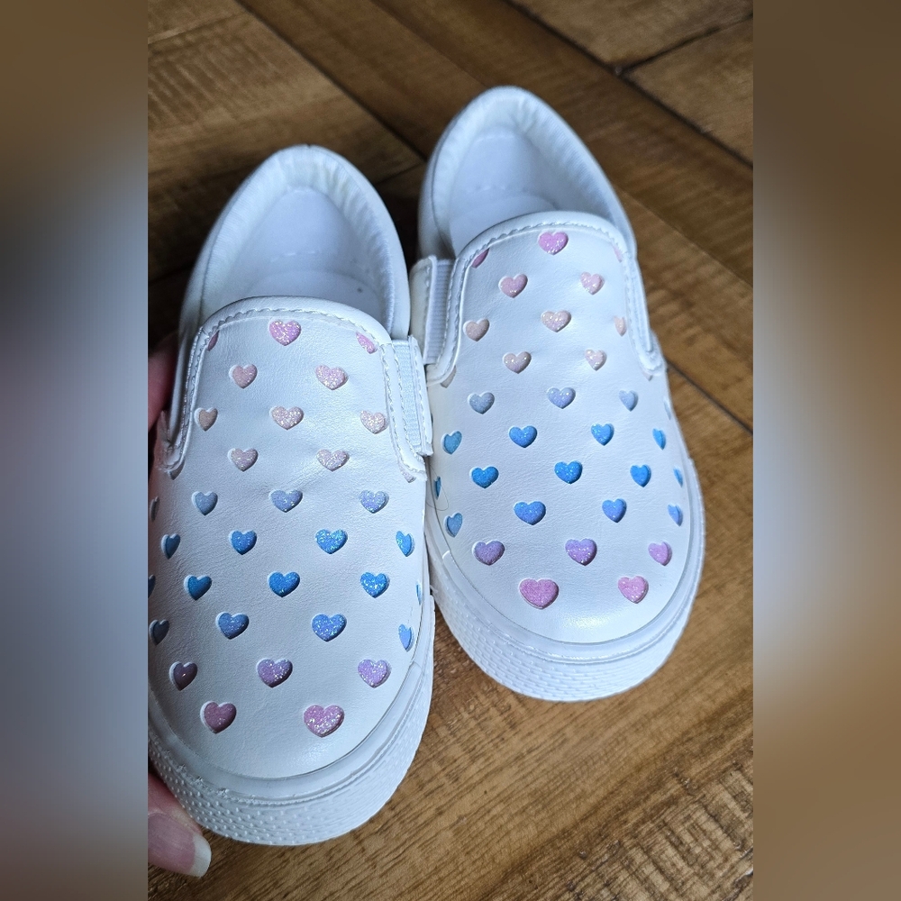 The Children's Place White and Slip On Sneakers